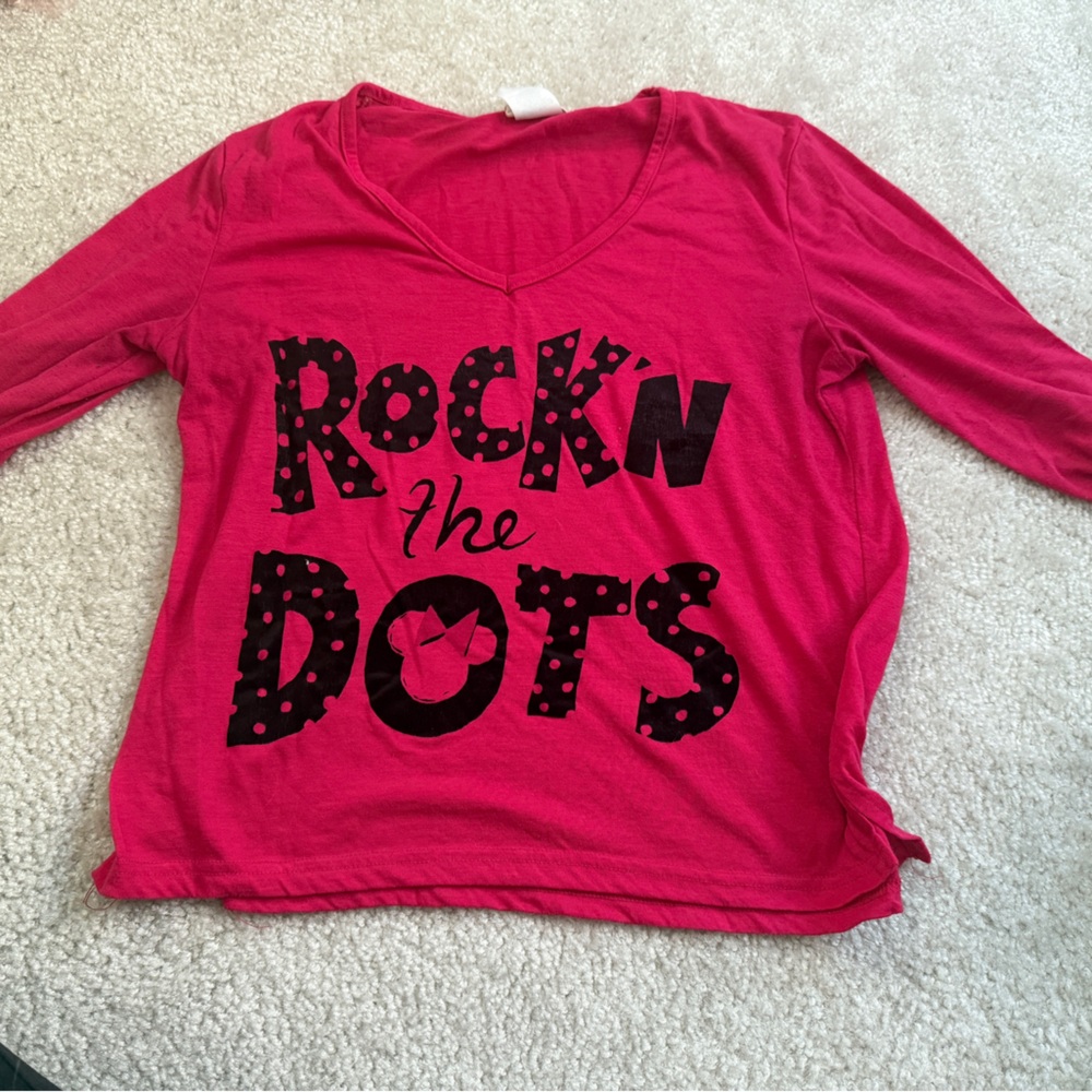 Disney Off To Sleep We Go Rock The Dots Minnie Mouse Nite Nite Munki Shirt Med